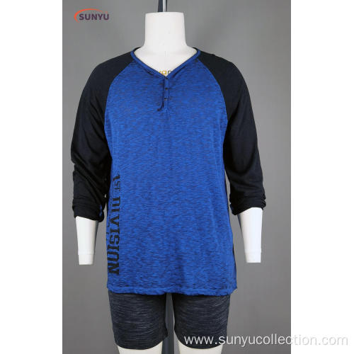 Men's cotton slub jersey long sleeve t-shirt